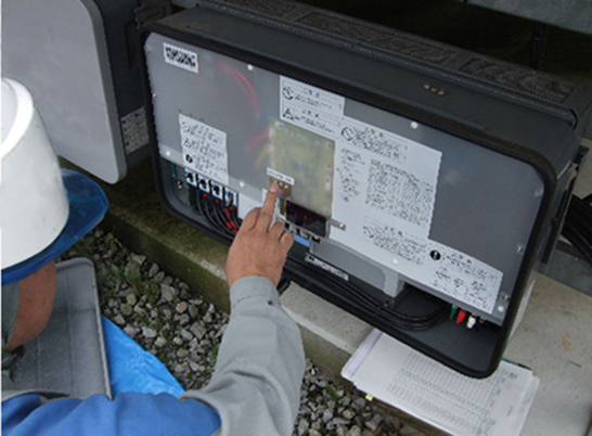 ボタン操作で、設定変更をする写真