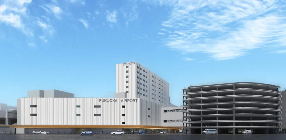 福岡空港 国内線地区将来イメージ出所:梓設計・隈研吾建築都市設計事務所・西日本技術開発 共同企業体