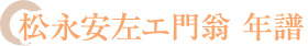 松永安左エ門翁 年譜