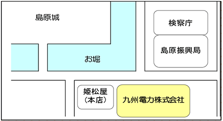 島原営業所への地図