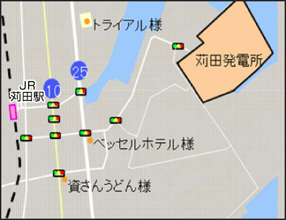 苅田発電所の地図