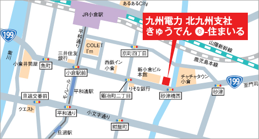 北九州支社の地図