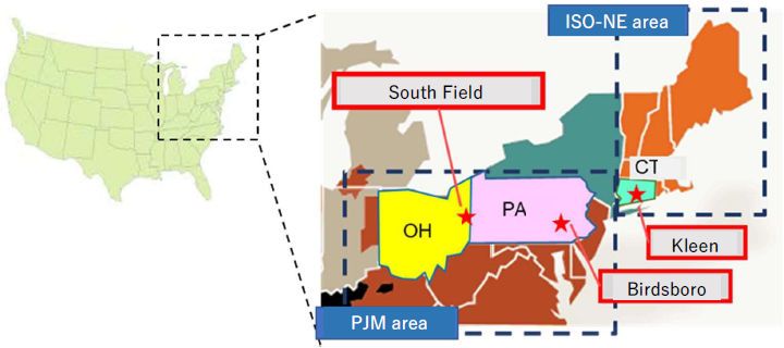 Location of the power station