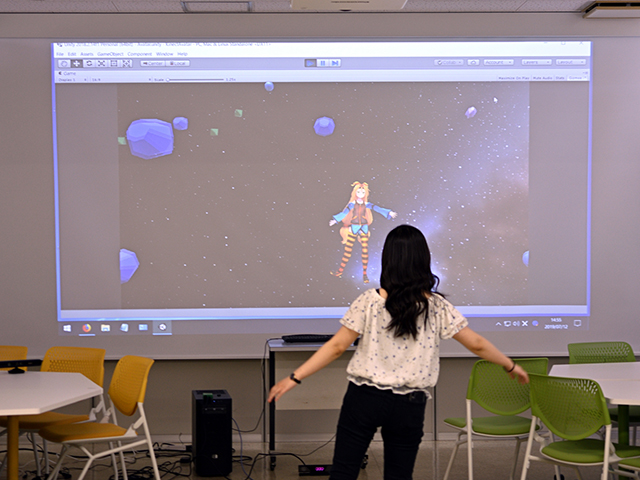 Kinect体験ブースの写真
