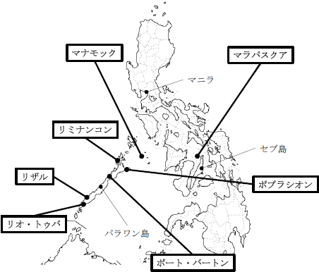 マイクログリッド事業地点の図