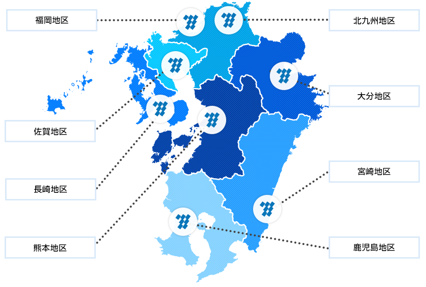 セミナー開催地区の地図