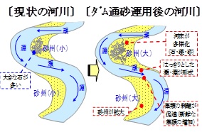 ダム通砂運用による環境改善のイメージ