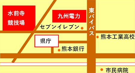 熊本東営業所への地図