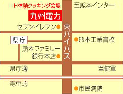 熊本東営業所への地図