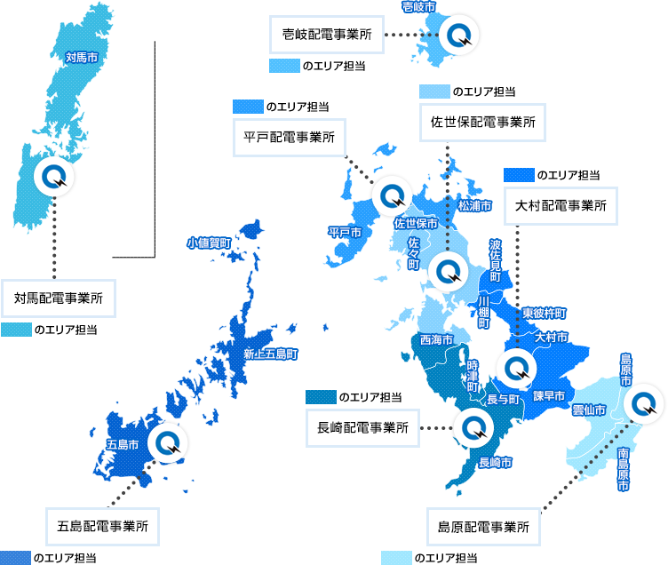 長崎県の地図