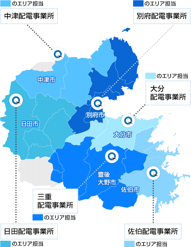 大分県の地図