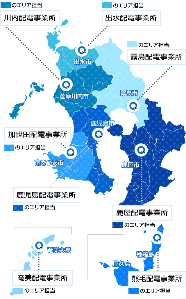 鹿児島県の地図