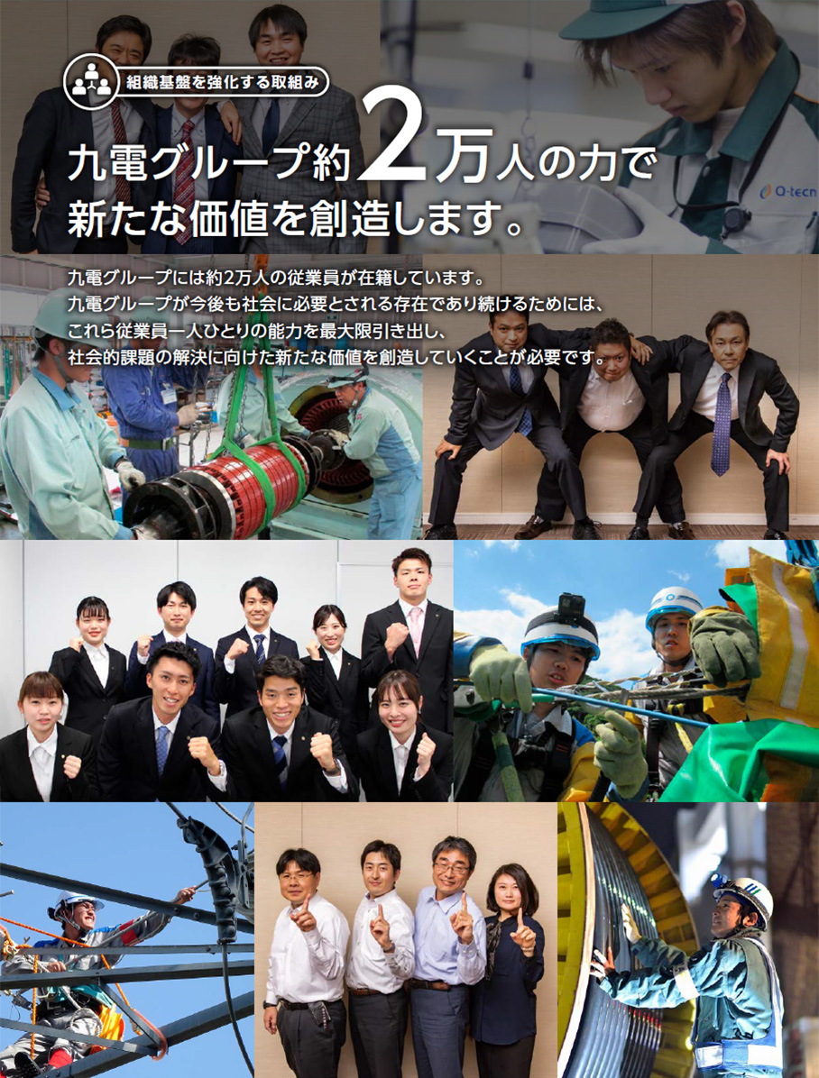 九電グループ約2万人の力で新たな価値を創造します。
