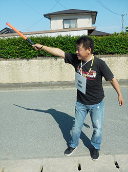 誘導中の写真