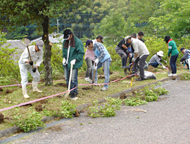 高取山公園での植樹活動の様子