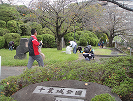 千葉城公園清掃の写真