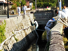 水路清掃の写真