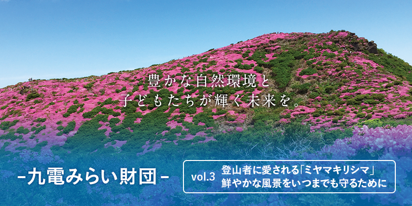 豊かな自然環境と子どもたちが輝く未来を。 九電みらい財団 vol.３ 登山者に愛される「ミヤマキリシマ」 鮮やかな風景をいつまでも守るために