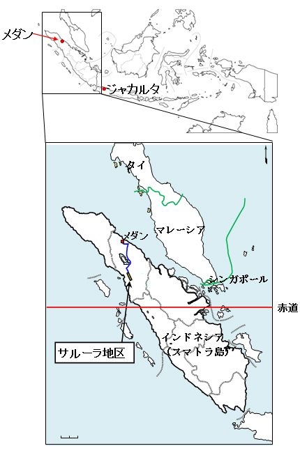 発電所建設地の地図