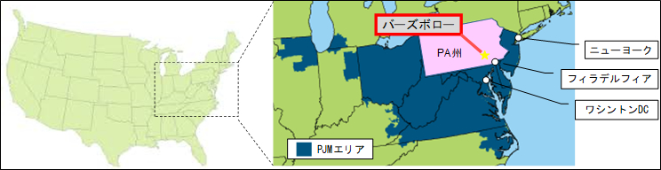 発電所建設地の地図