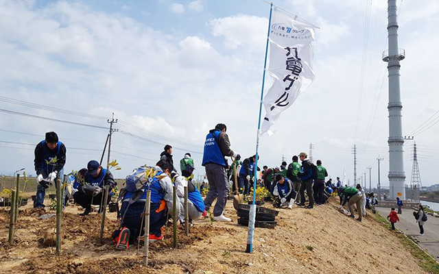 若松響灘 鳥がさえずる緑の回廊植樹会に参加しましたのイメージ