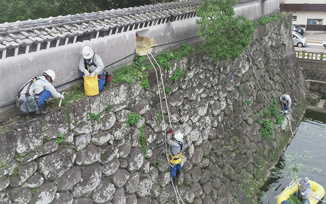 ‐「こらぼらQでんeco」の取組み‐五島市福江城の清掃ボランティアを実施しました！！のイメージ