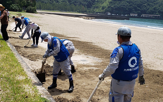 ‐「こらぼらQでんeco」の取組み‐宮崎県宮崎市の須美江海水浴場で清掃活動を行いましたのイメージ