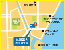 九州電力株式会社鹿児島支店への地図
