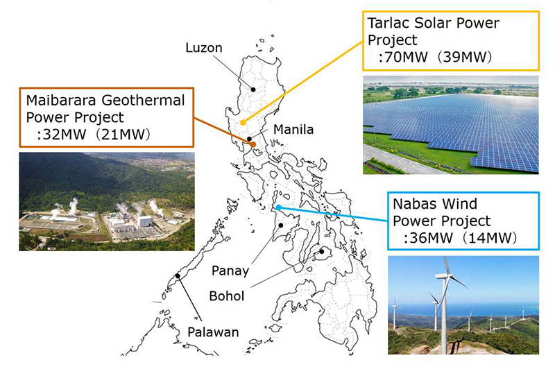 Power generation facilities owned by PGEC