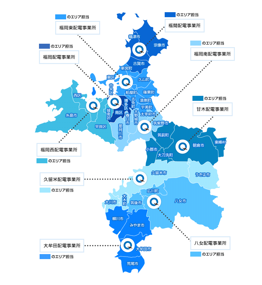 福岡県（福岡地区）の地図