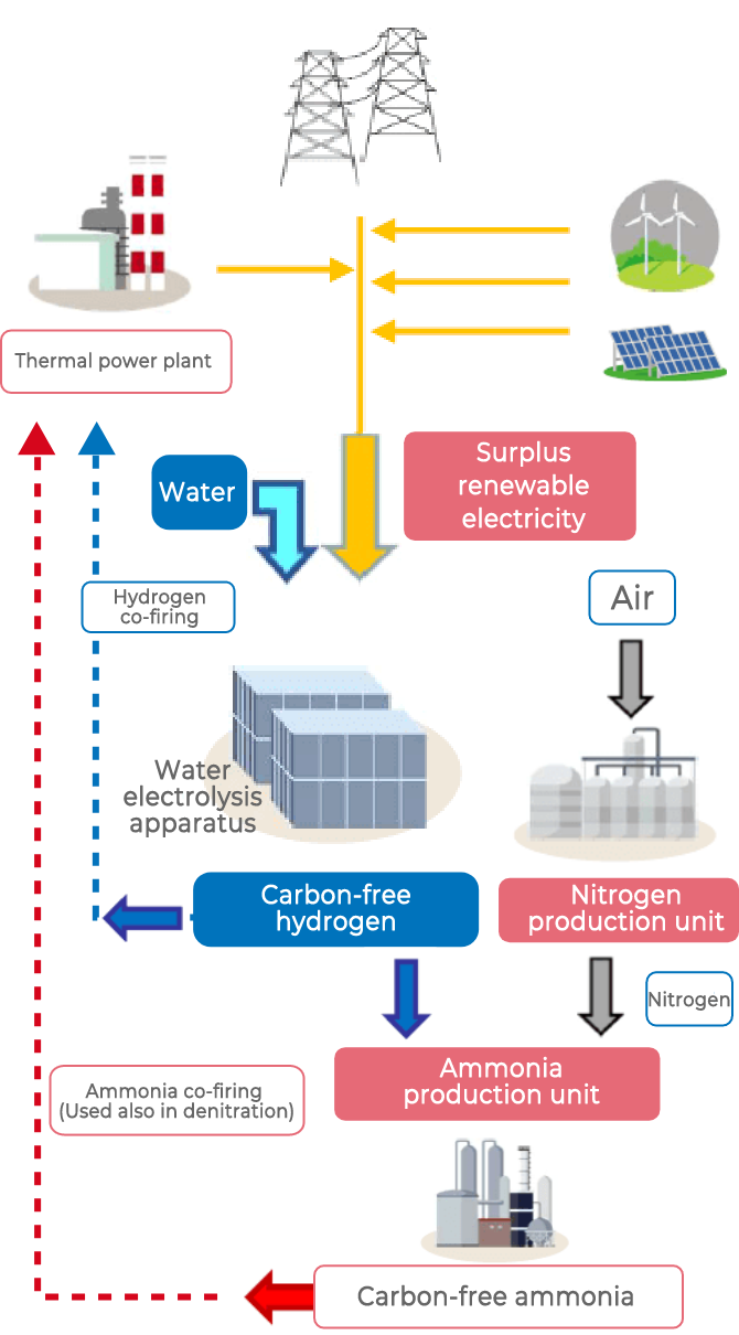 Hydrogen/Ammonia production and co-firing 