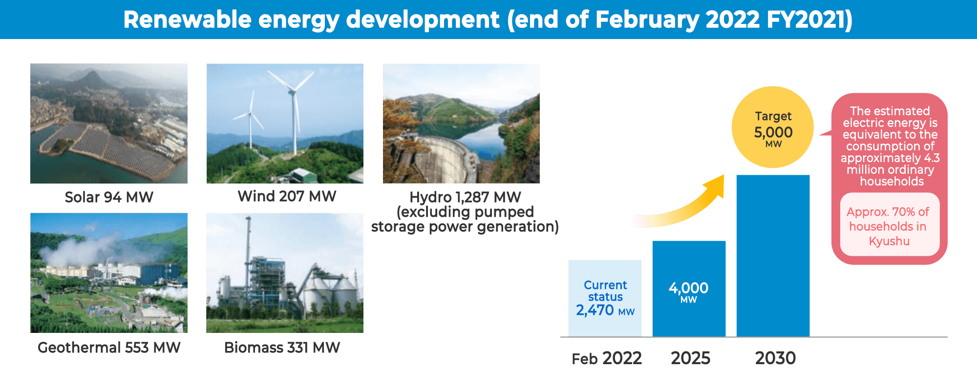 Renewable energy development (as of end of FY2020)