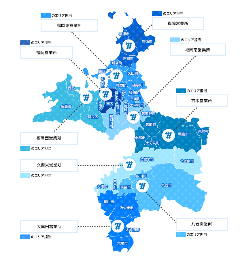 福岡県（福岡地区）の地図
