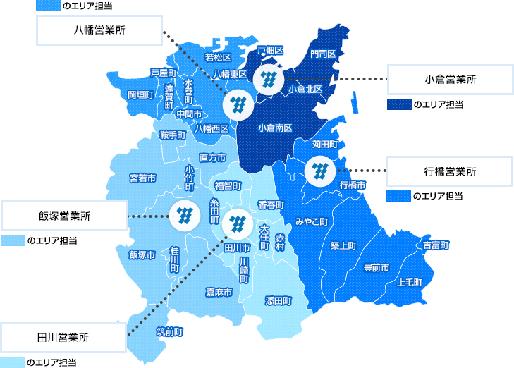 福岡県（北九州地区）の地図