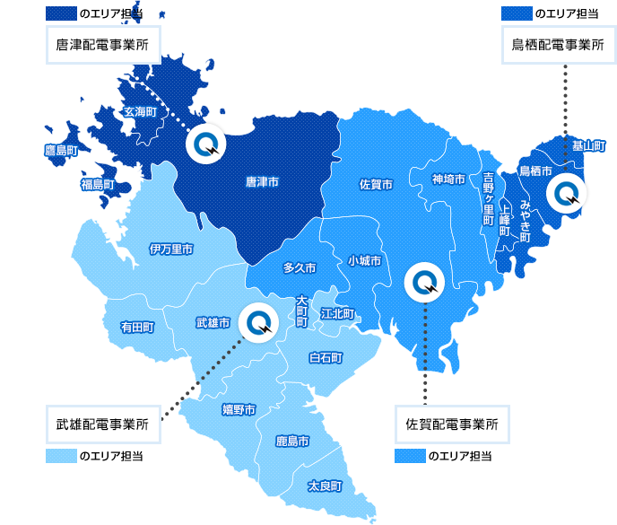 佐賀県の地図