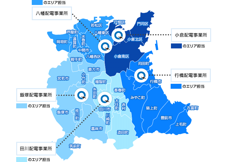 福岡県（北九州地区）の地図