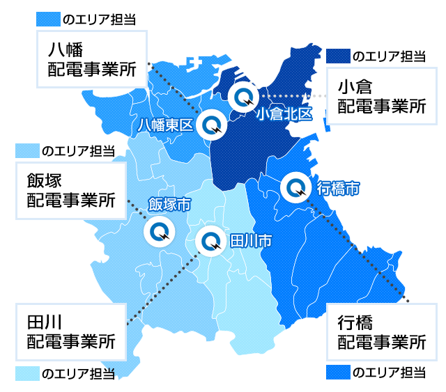 福岡県（北九州地区）の地図