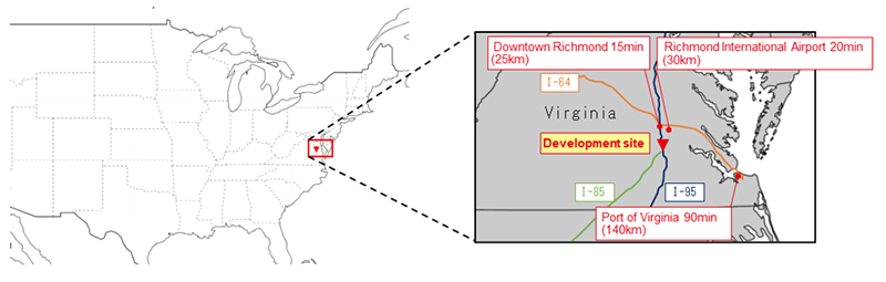 Industrial facility development site