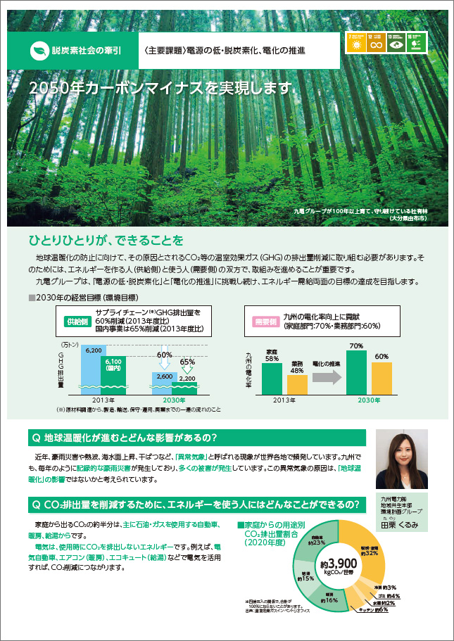 九電グループコミュニケーションブック2021（リーフレット）のイメージ