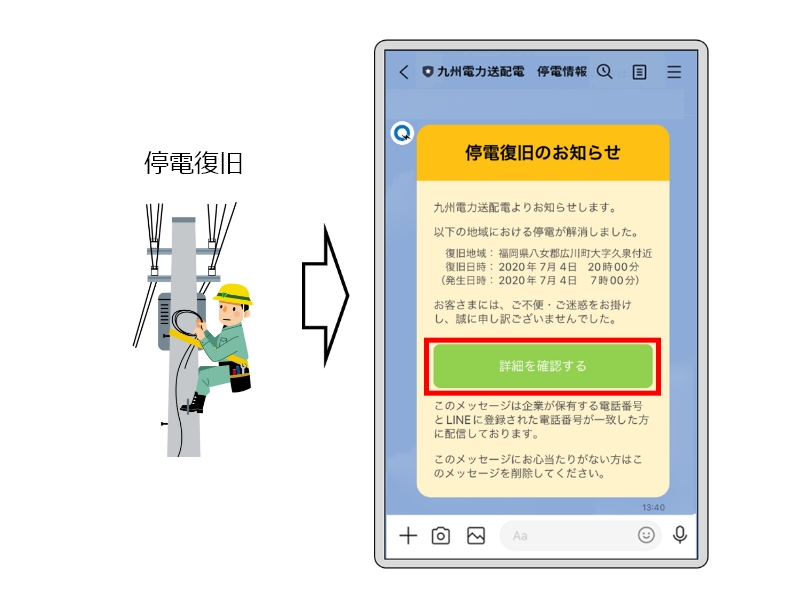 停電復旧のイメージ