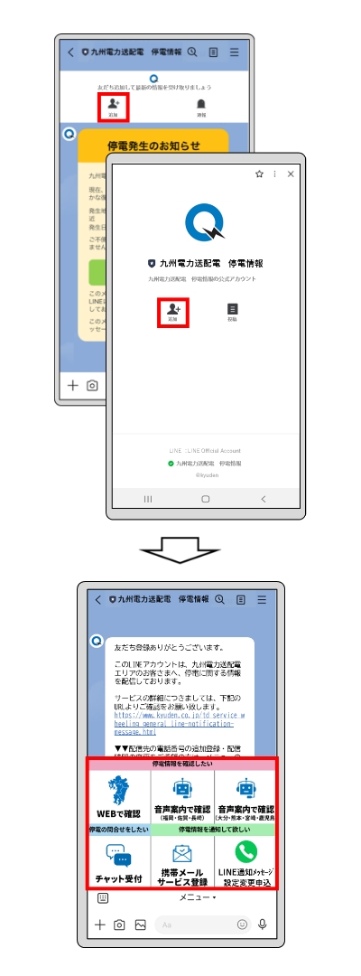 LINEの友だち追加のイメージ