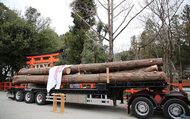 京都・上賀茂神社にヒノキ材を奉納しましたのイメージ