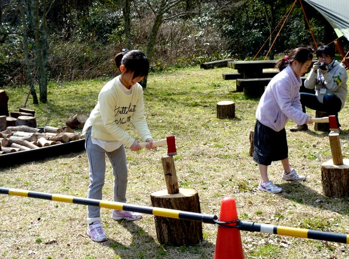薪割り体験