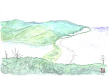 長目の浜のイラスト