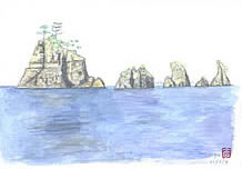 金山海岸のイラスト