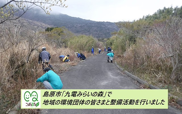 ‐「こらぼらQでんeco」の取組み‐地域の環境団体の皆さまと協働で、島原市「九電みらいの森」の整備活動を行いましたのイメージ