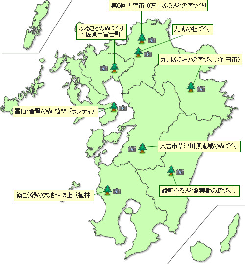 2006年度植樹実績位置図