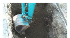 道路工事の前にはケーブル(電力線)の埋設状況をご確認ください