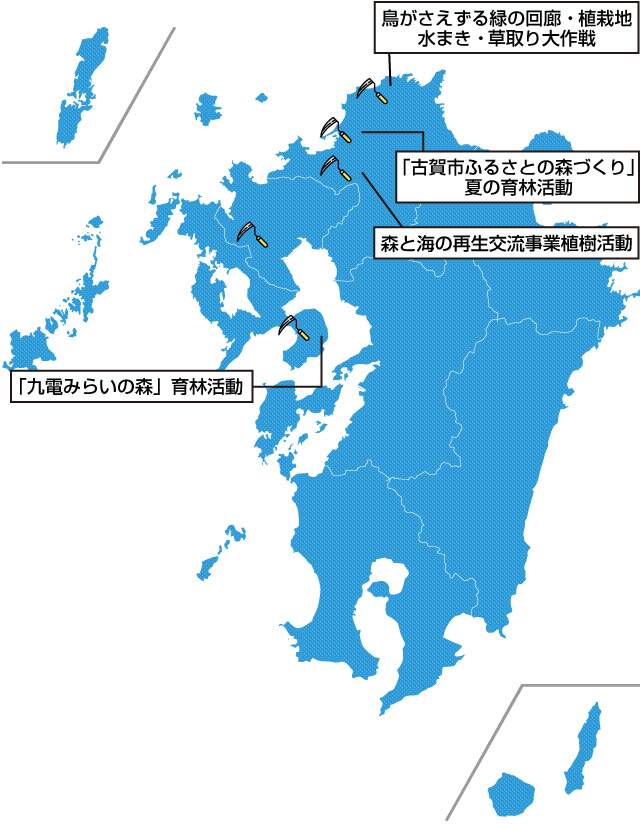 2013年度 育林（下草刈）活動実績位置図