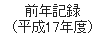 前年記録（平成17年度）
